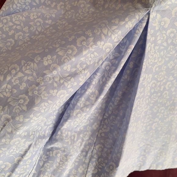 Laura Ashley Style 80’s Vintage Blue Floral Dress Women’s size 11/12 - Picture 8 of 10